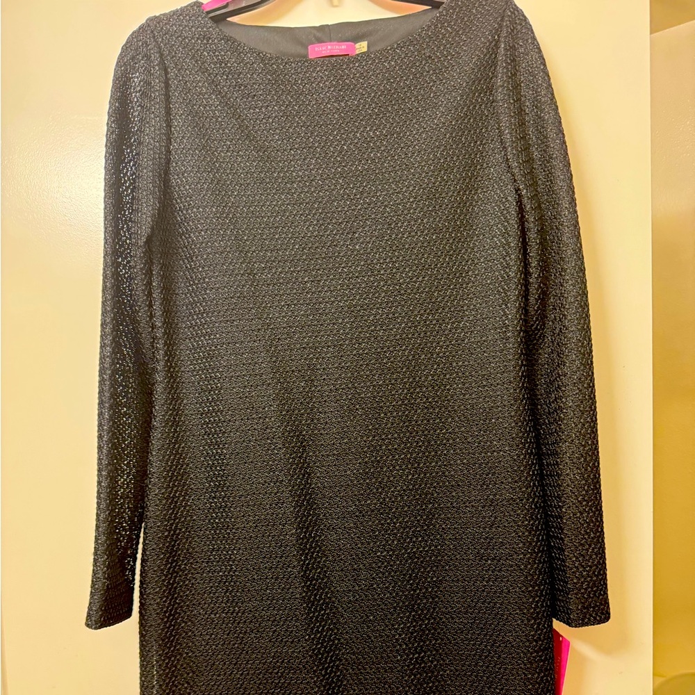 Chic Black Long Sleeve Dress Issac Mizrahi